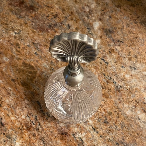 Elegant Glass Perfume Bottle with Silver Accents - Picture 7 of 7